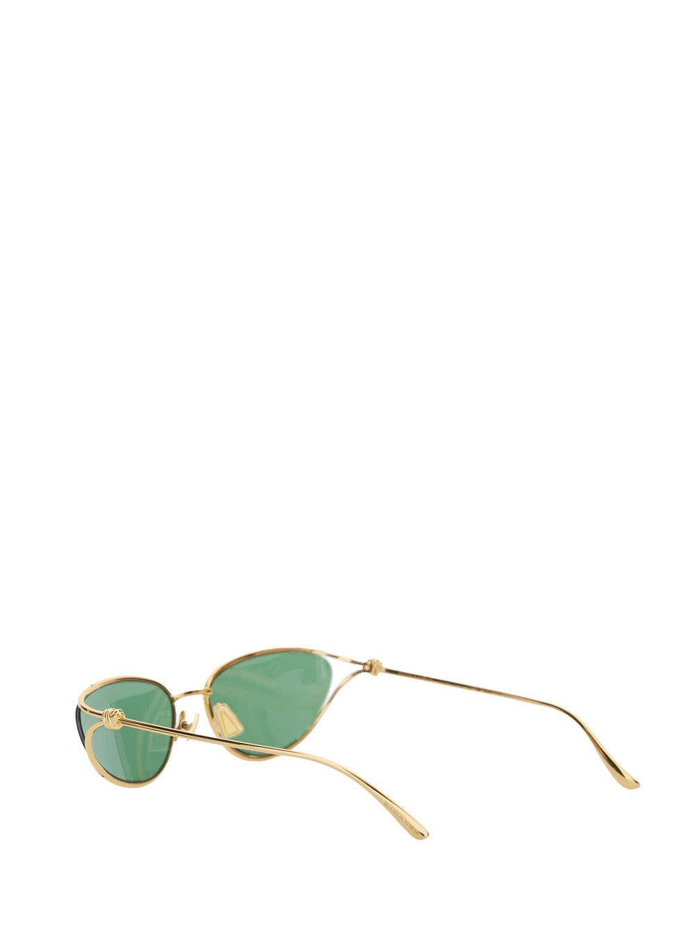 Bottega Veneta Women Green Sunglasses With Cat-Eye Design And Knot Detail On The Temples In Metal Woman by Luosophy