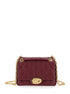 Burberry Women Bordeaux Quilted Crossbody Bag With Ekd Plaque On The Front And Chain-Link Shoulder Strap In Leather Woman by Luosophy