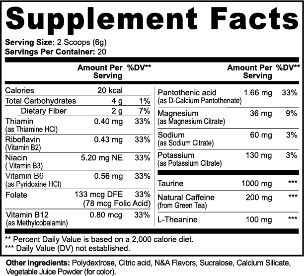 Energy Drink Mix (Yuzu Flavor)