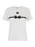 Dolce & Gabbana Women White Crewneck T-Shirt With Logo Print On The Front In Cotton Woman by Luosophy