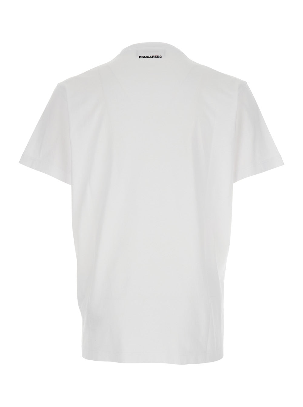 Dsquared2 Men White T-Shirt With Logo On The Front In Cotton Man by Luosophy