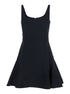 Givenchy Women Black Mini Dress With Flared Skirt And Square Neckline In Viscose Blend Stretch Woman by Luosophy
