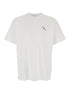 Givenchy Men White T-Shirt With Diagonal Embroidered Logo In Cotton Man by Luosophy