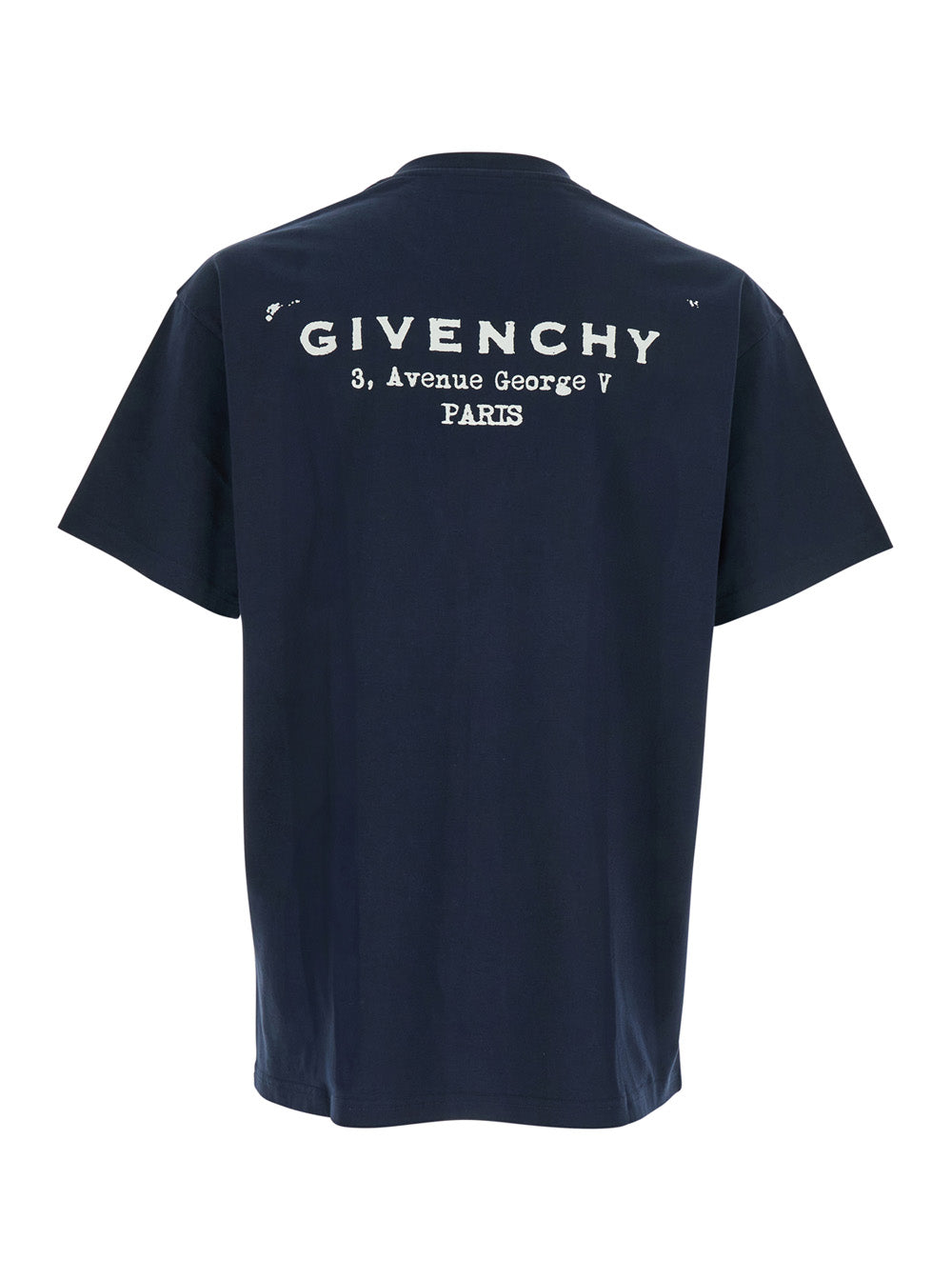 Givenchy Men Blue T-Shirt With Logo On The Front In Cotton Man by Luosophy