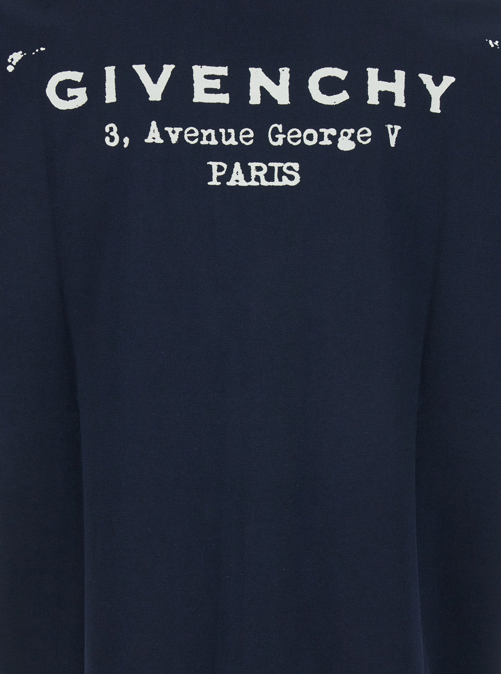 Givenchy Men Blue T-Shirt With Logo On The Front In Cotton Man by Luosophy