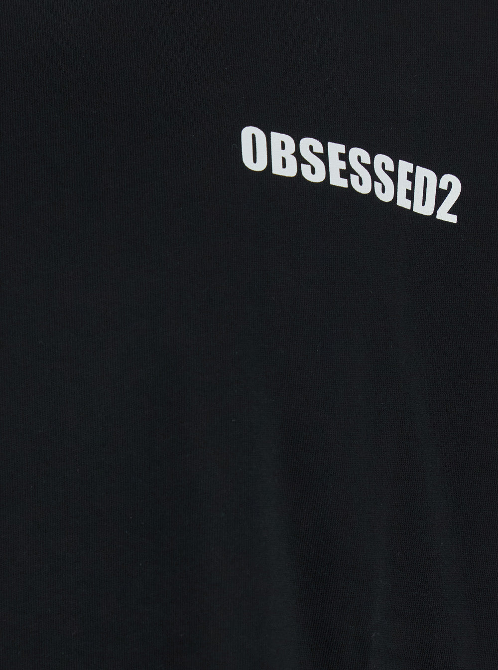 Dsquared2 Men Black T-Shirt With Logo On The Front In Cotton Man by Luosophy