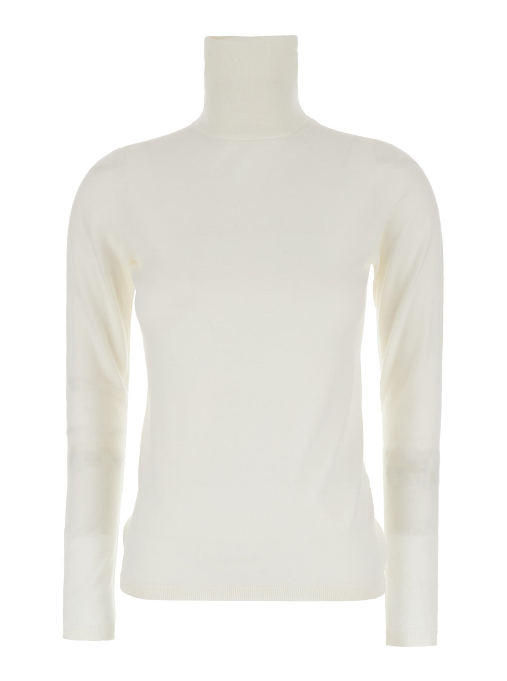 Max Mara Women White High Neck Sweater In Wool Woman by Luosophy