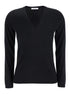 Max Mara Women Black V-Neck Sweater In Cashmere Woman by Luosophy