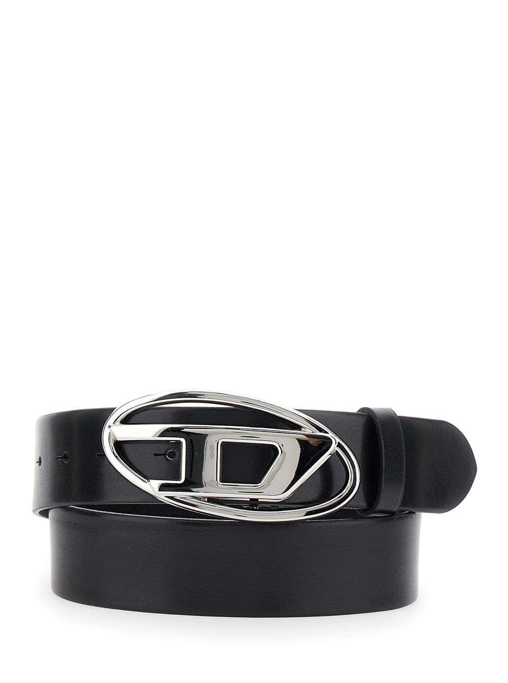 Diesel Women 1Dr Belt With Logo Buckle In Black Leather For Women by Luosophy