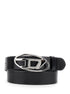 Diesel Women 1Dr Belt With Logo Buckle In Black Leather For Women by Luosophy