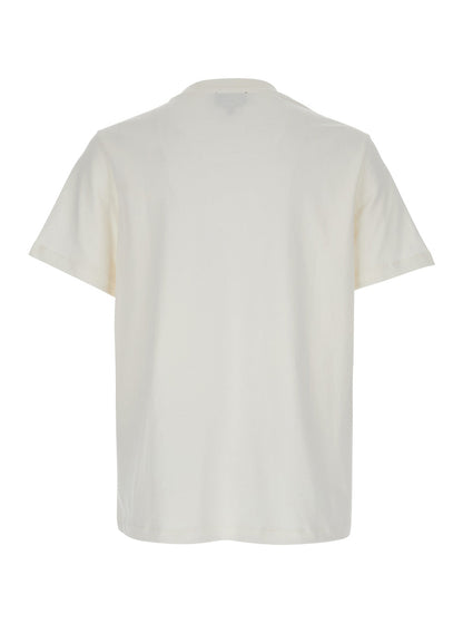 A.P.C. Men White Crewneck T-Shirt With Logo Embroidered On The Front In Cotton Man  DestGlow