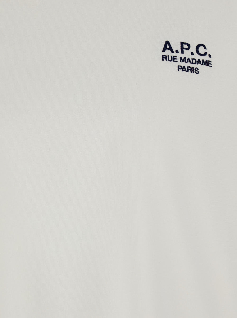 A.P.C. Men White Crewneck T-Shirt With Logo Embroidered On The Front In Cotton Man  DestGlow