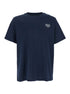 A.P.C. Men Blue Crew Neck T-Shirt With Embroidered Logo On Front In Cotton Man by Luosophy