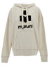 Isabel Marant Etoile Women Hooded Sweatshirt With Tone-On-Tone Logo Print In Cotton Blend White Women by Luosophy