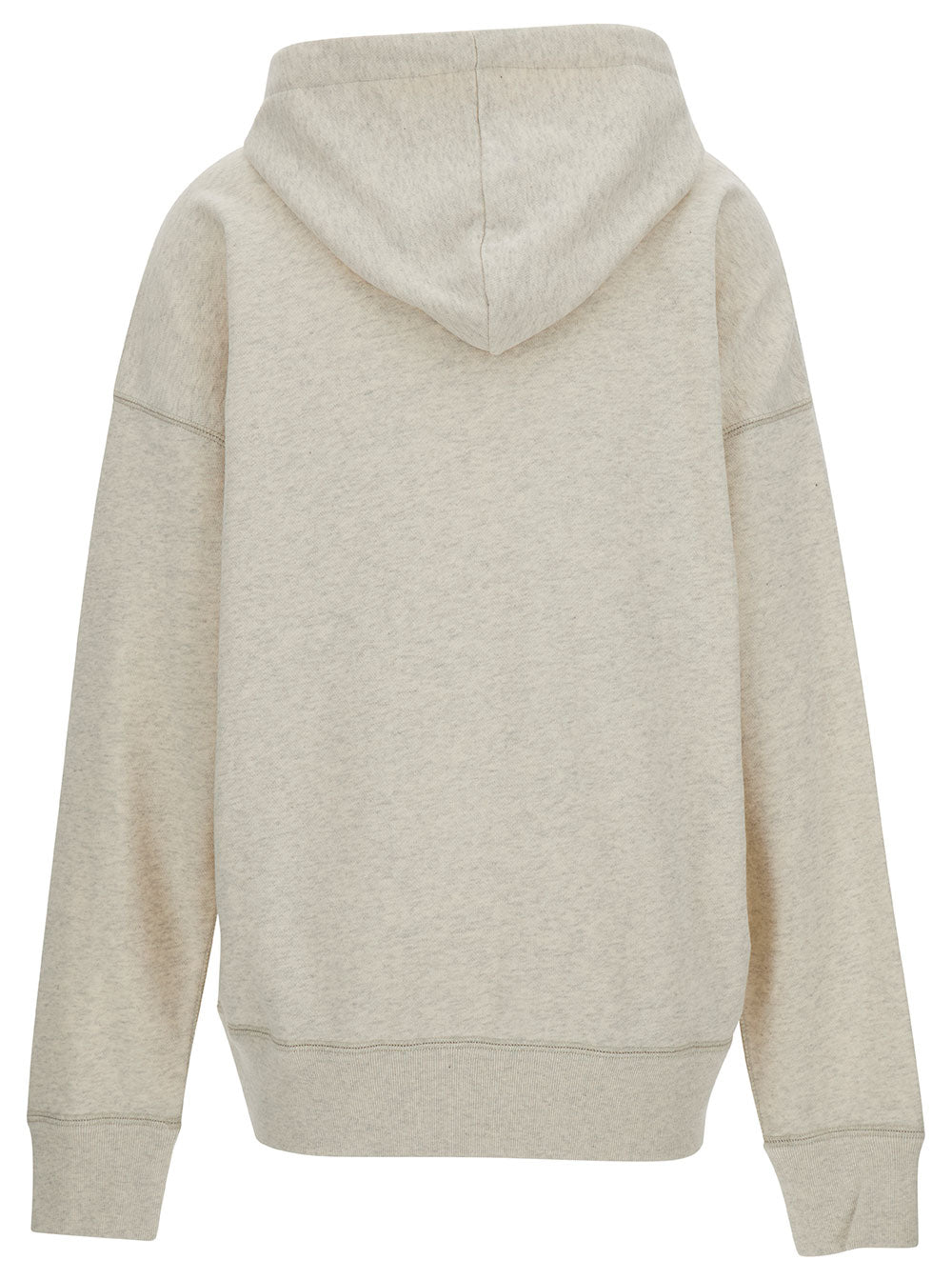 Isabel Marant Etoile Women Hooded Sweatshirt With Tone-On-Tone Logo Print In Cotton Blend White Women by Luosophy