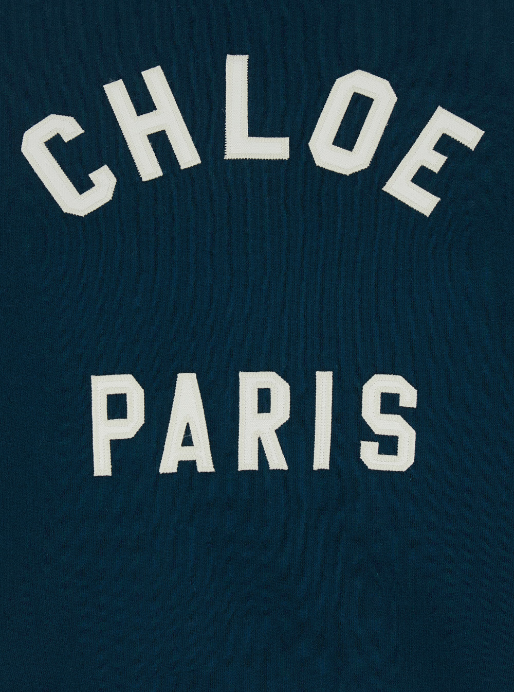 Chloé Women Crewneck Sweatshirt With Logo Lettering Print In Blue For Women by Luosophy