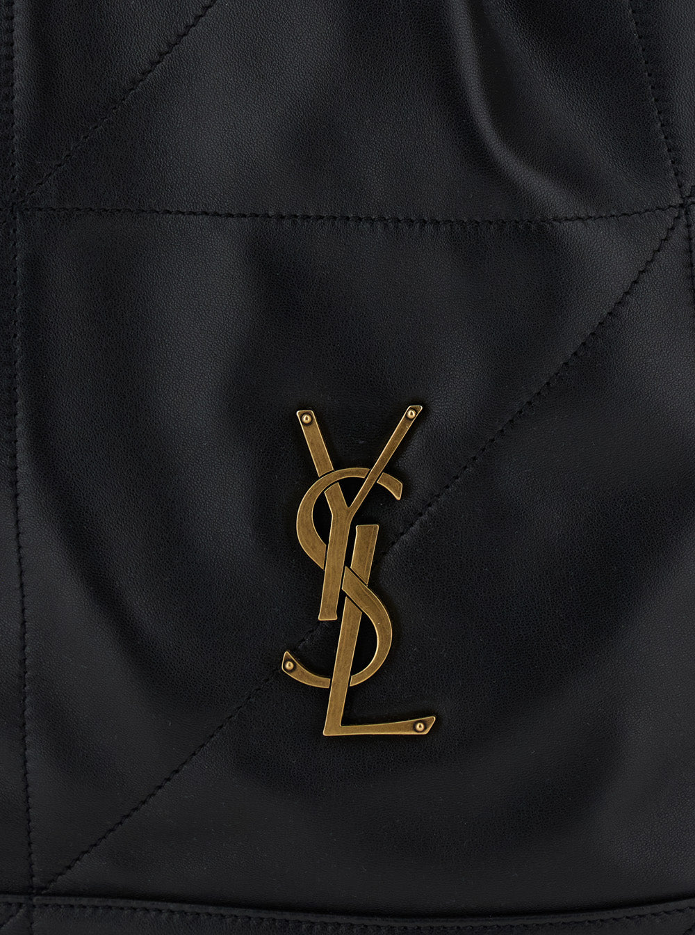 Saint Laurent Women Jamie Shoulder Bag With Two Top Handles With Chain And Cassandre Plate On The Front In Black Leather For Women by Luosophy