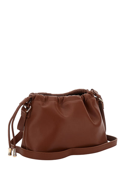 A.P.C. Women Ninon Mini Crossbody Bag With Engraved Logo On The Front And Adjustable Ecoleather Strap Brown Women by Luosophy