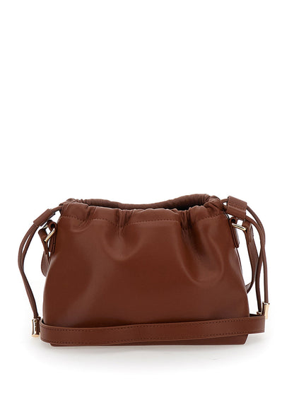 A.P.C. Women Ninon Mini Crossbody Bag With Engraved Logo On The Front And Adjustable Ecoleather Strap Brown Women by Luosophy