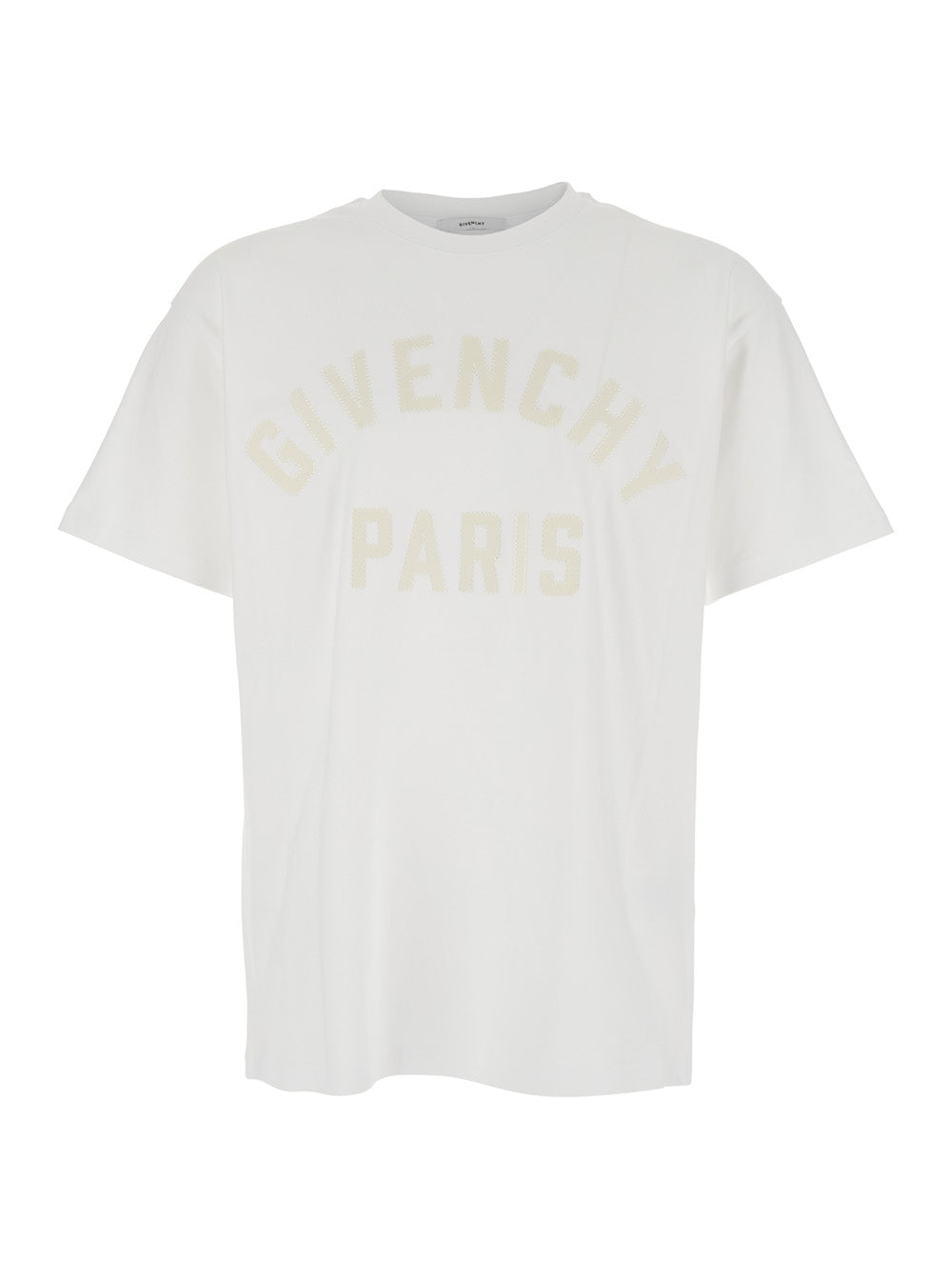Givenchy Men White T-Shirt With Maxi Logo On The Front For Men by Luosophy