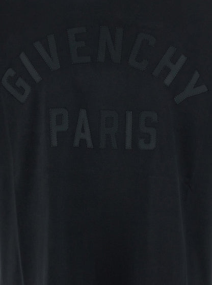 Givenchy Men Black T-Shirt "T-Shirt With Maxi Logo On The Front In Cotton" Men