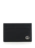 Gucci Men Card Holder With Gg Plate On The Front In Black Leather For Men by Luosophy