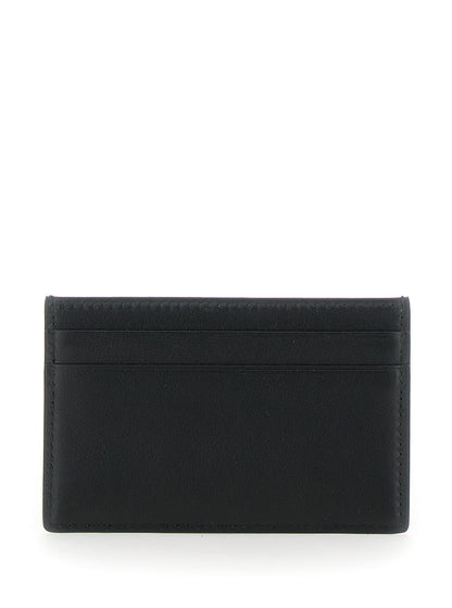 Gucci Men Card Holder With Gg Plate On The Front In Black Leather For Men by Luosophy