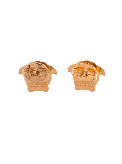 Versace Men Medusa Head Earrings In Gold Brass by Luosophy