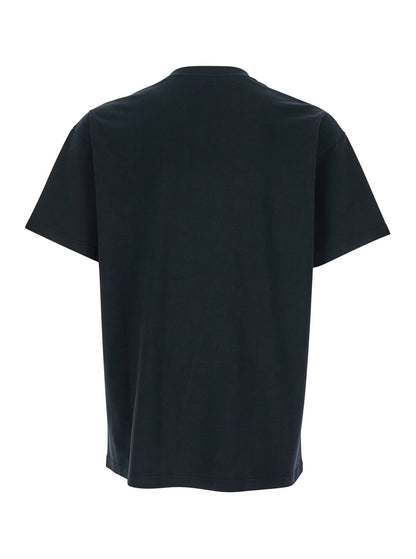 Givenchy Men Black T-Shirt With Logo Patch On The Front In Cotton For Men by Luosophy