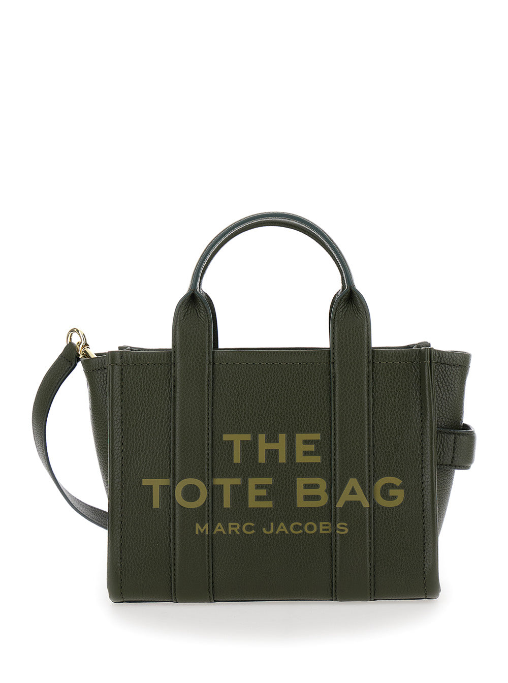 Marc Jacobs Women The Tote Bag Media In Green Hammered Leather For Women by Luosophy
