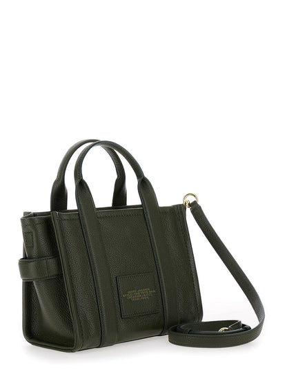 Marc Jacobs Women The Tote Bag Media In Green Hammered Leather For Women by Luosophy
