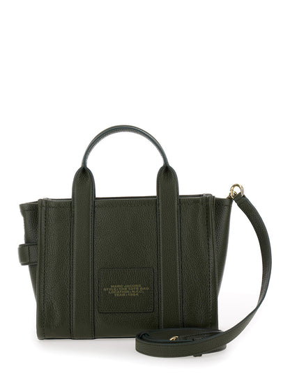 Marc Jacobs Women The Tote Bag Media In Green Hammered Leather For Women by Luosophy