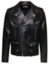 Saint Laurent Men Motorc Classique Jac - Black Leather Biker Jacket For Men by Luosophy