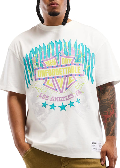 Memory Lane Unforgettable Shield Tee - Antique White by Denim Exchange