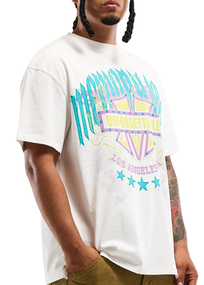 Memory Lane Unforgettable Shield Tee - Antique White by Denim Exchange