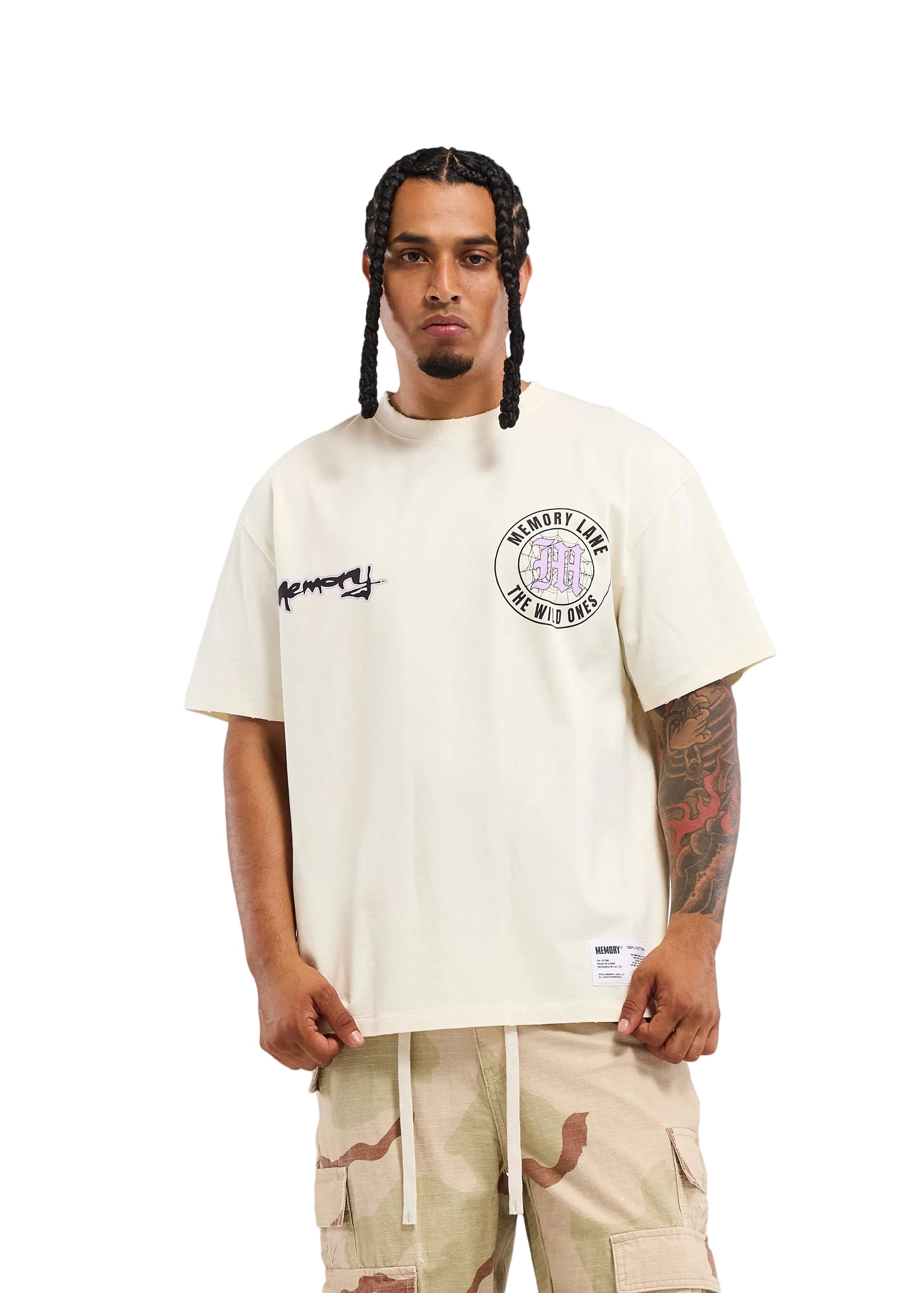 Memory Lane Wild Ones Tee - Off White by Denim Exchange