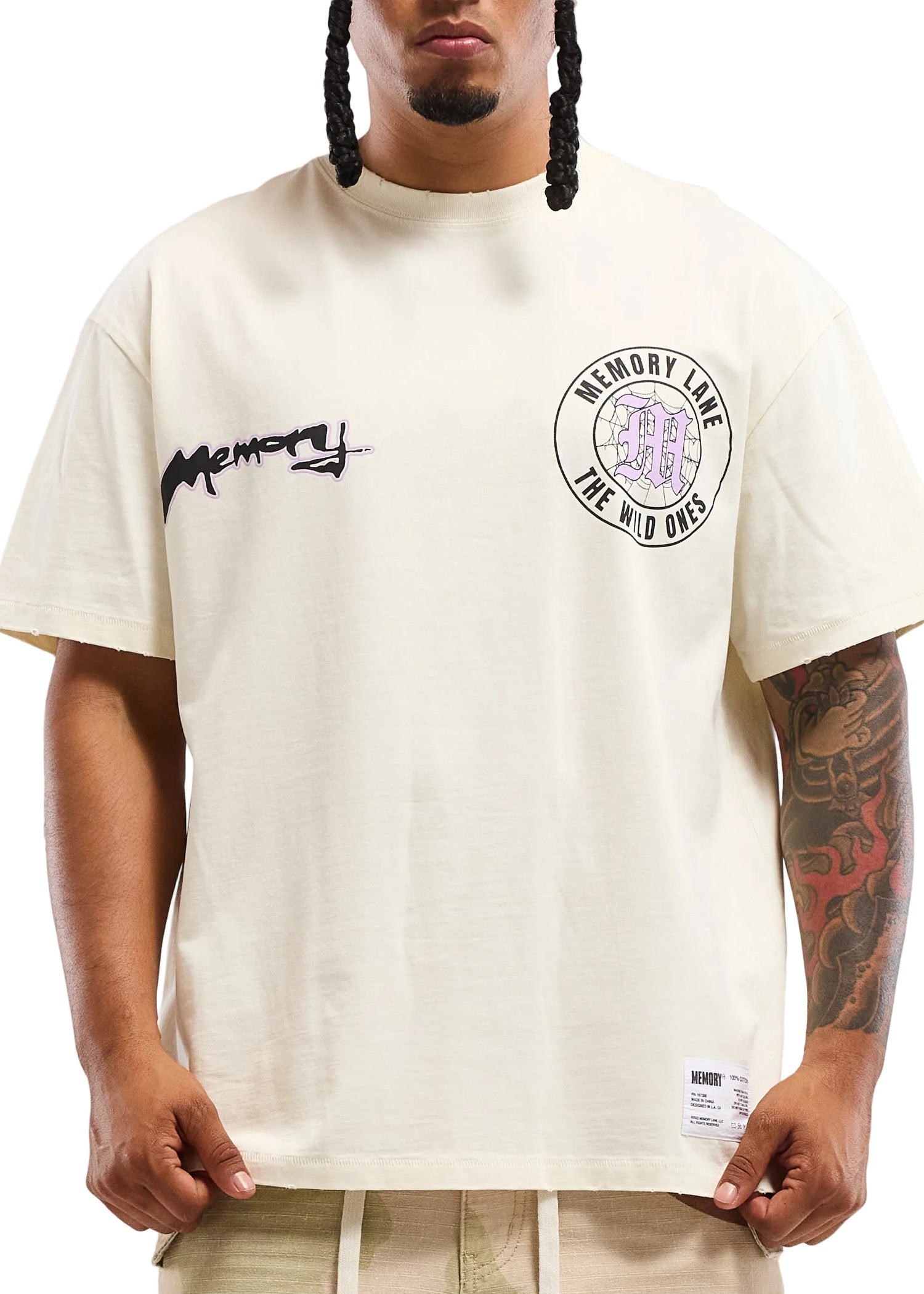 Memory Lane Wild Ones Tee - Off White by Denim Exchange