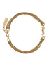 Saint Laurent Women Bracelet With Cassandre Charm And Adjustable Claw Clasp In Metallic Brass For Women by Luosophy
