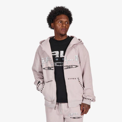 Gala Original Harpy Grommet Hoodie - Washed Cement by Denim Exchange