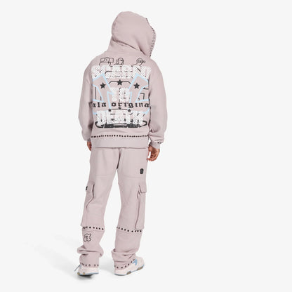 Gala Original Harpy Grommet Hoodie - Washed Cement by Denim Exchange