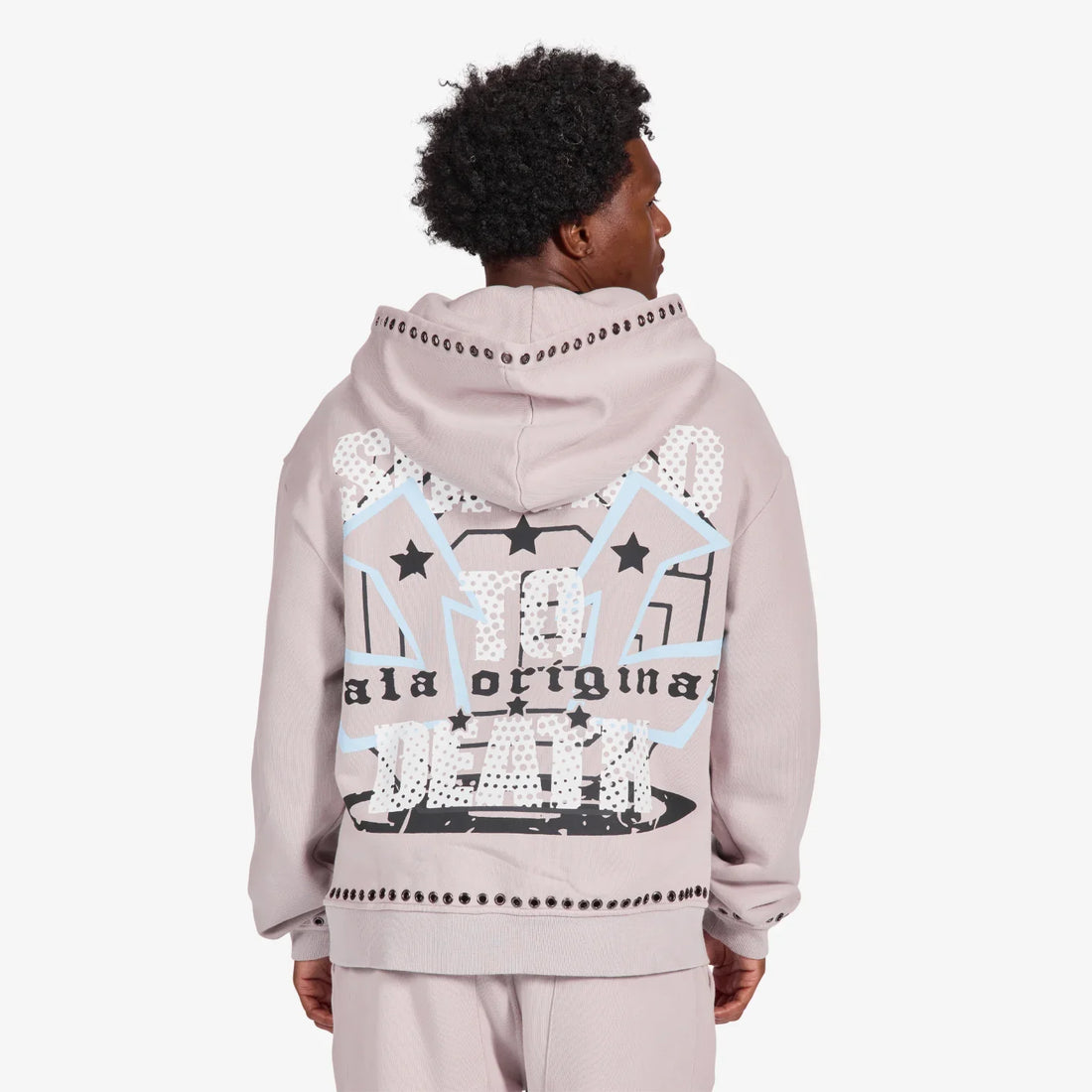 Gala Original Harpy Grommet Hoodie - Washed Cement by Denim Exchange