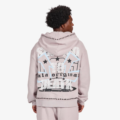 Gala Original Harpy Grommet Hoodie - Washed Cement by Denim Exchange