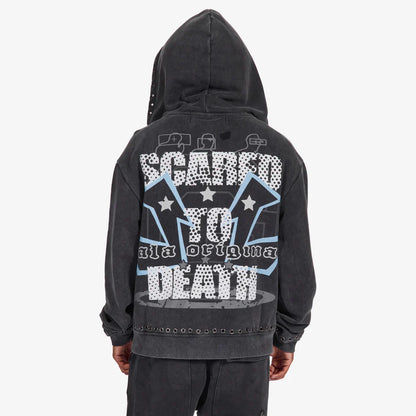 Gala Original Harpy Grommet Hoodie - Washed Black by Denim Exchange