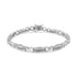 .925 Sterling Silver 1/5 Cttw Round-Cut Diamond "X" Link Bracelet - Size 7.50" (I-J Color, I2-I3 Clarity) by Bids.com
