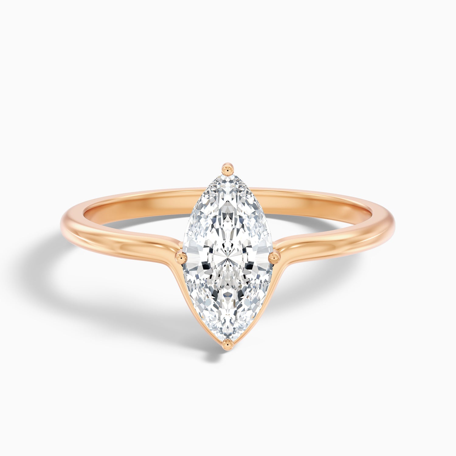 Jana 3 Carat Marquise Cut Solitaire Designer Moissanite Diamond Ring in 18k Yellow Gold