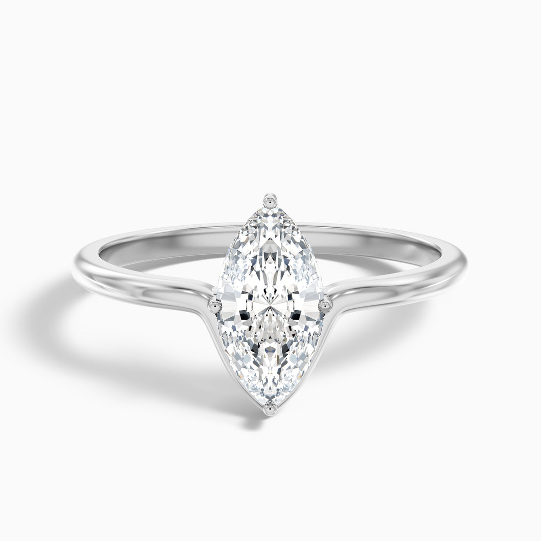 Jana 1.5 Carat Marquise Cut Solitaire Designer Moissanite Diamond Ring in Platinum  DestGlow