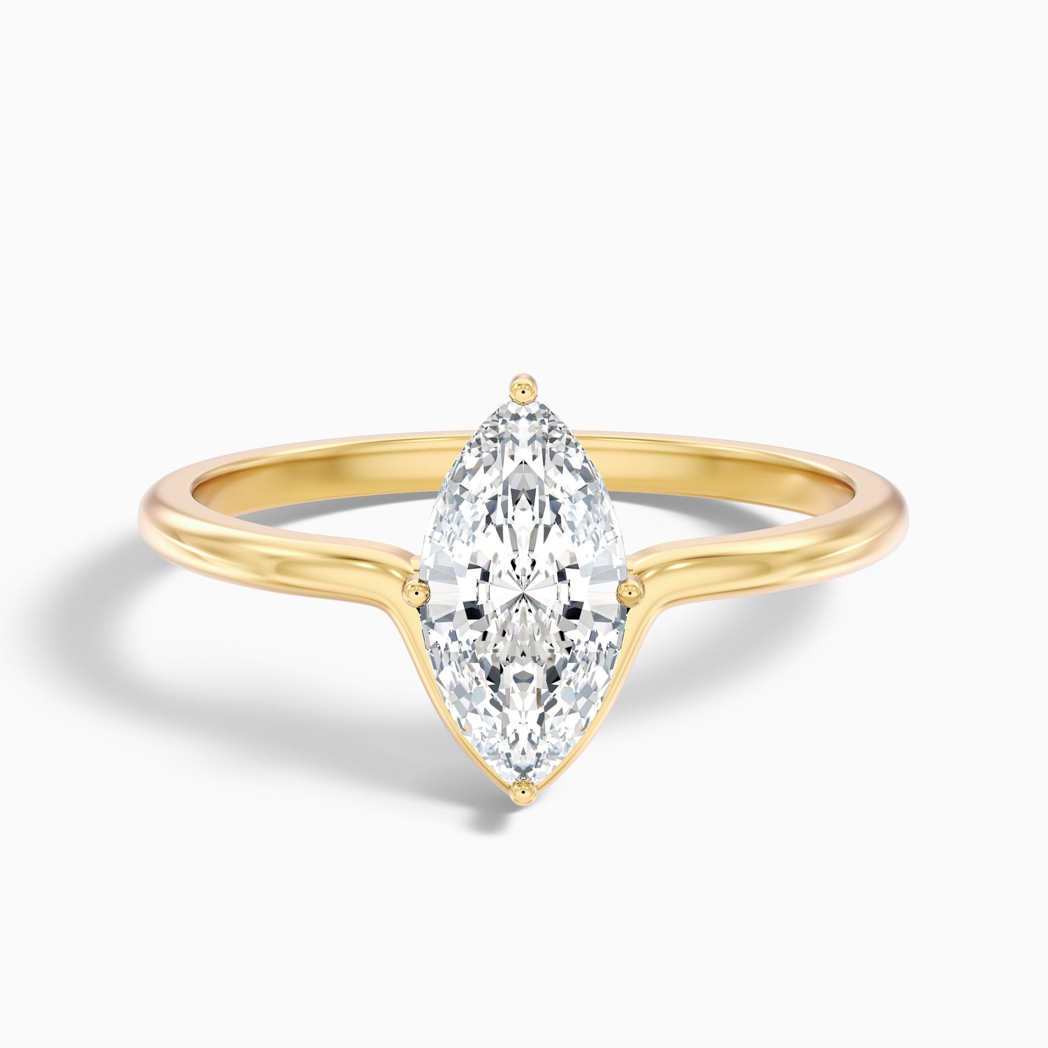 Jana 2.5 Carat Marquise Cut Solitaire Designer Moissanite Diamond Ring in 14k White Gold