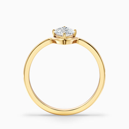 Jana 3.5 Carat Marquise Cut Solitaire Designer Moissanite Diamond Ring in 14k Yellow Gold