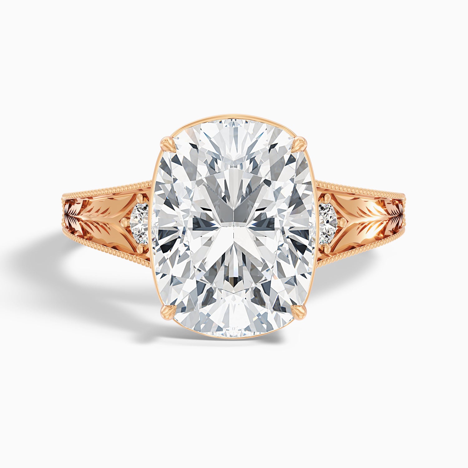 Taylor 1 Carat Elongated Cushion Cut Lab Grown Diamond Ring in 10k Rose Gold