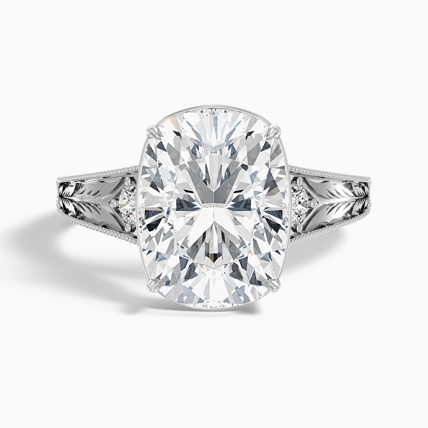 Taylor 4 Carat Elongated Cushion Cut Lab Grown Diamond Ring in 18k Rose Gold